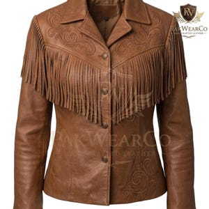 Western Fringe Leather Jacket Women Brown Suede Coat Boho Festival Apparel Vintage Style Outerwear