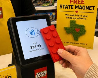 Giant LEGO block Tap to Pay Card Holder