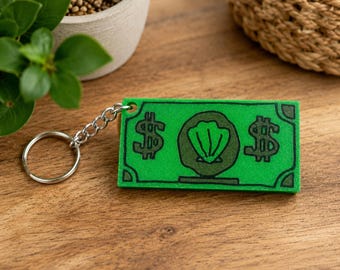 SpongeBob Shell Dollar NFC Keychain | Tap-to-Share Tag | Custom NFC Key Fob