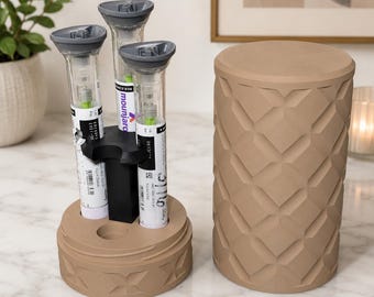 Injection pen Holder for Zepbound, Mounjaro & Trulicity | Screw Bottom Refrigerator Storage Case