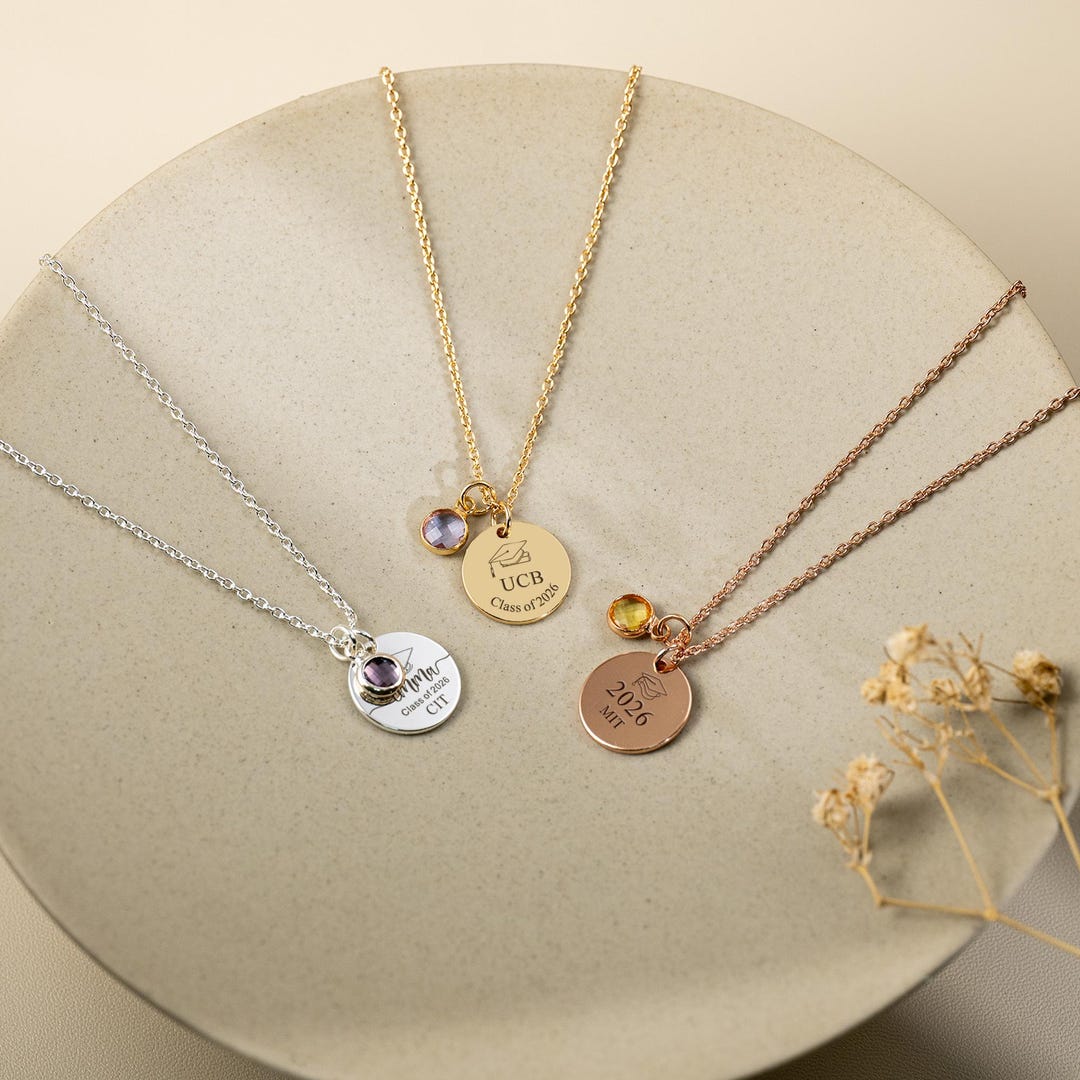 2026 Graduation Gift for Her, Graduation Necklace With Disc ...