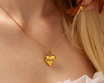 Anpassat hjärtformat urnhalsband för mänsklig aska, personliga kremeringssmycken, askminnessmycken, litet urnhalsband med berlock för henne