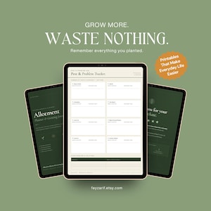 Allotment Planner UK Growing Journal | Plot Map, Sowing Calendar, Harvest Log (Instant Download)