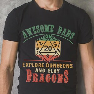 dnd gaming, Daddy, Funny Gamer Dad Gift, DM Shirt, Retro DnD Shirt, 20 Sided Dice, Critical Roll Shirt, TiKq0m4B