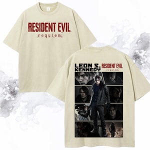 T-shirt unisexe délavé, style vintage, pour fans de RE9, aH097cTc