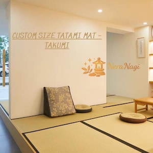 Custom Sized Japanese Unit Tatami Mat Igusa , Traditional Rush Grass Mat, Zen Yoga Floor Mat, Natural Non-Slip Tatami Rug