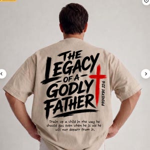 PNG chrétien, l'héritage d'un père pieux SVG | Proverbes 22:6 png | T-shirt papa religieux, streetwear chrétien, tendance chrétienne PNG