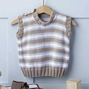 Baby Pullover Pullunder Pullunder Strickmuster, Kinderpullover, 6 Monate - 3 Jahre, PDF Download