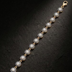 Pulsera de circonita azul con ojo turco, protección de plata de ley, delicada joya con dije de tenis imagen 7