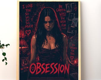 Skräckfilmsaffisch Obsession – Mörk psykologisk thriller, väggkonst (oramad)