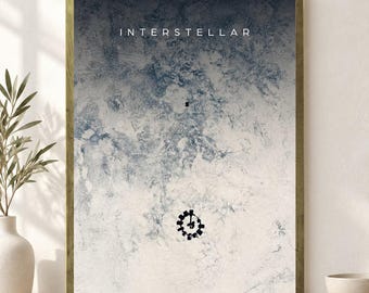 Interstellar Movie Poster Unframed, Deep Space Sci Fi Wall Art, Cinematic Cosmic Film Fan Print