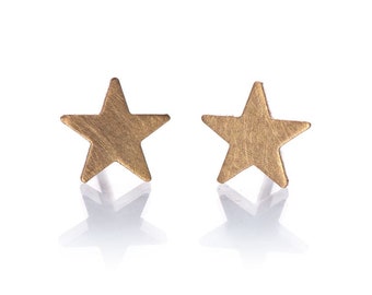 Rose gold Star Studs, Small 14k Rose Gold Star Stud Earrings, Ready To Ship, gift for her, accessory