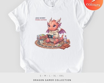 Camiseta Dragon Gamer para mujer, estampado de videojuegos de fantasía, regalo para gamers, camiseta unisex