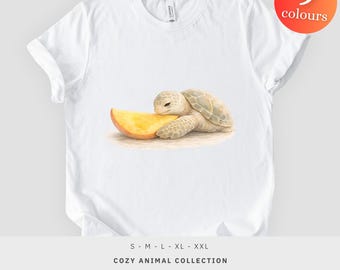 Camiseta de tortuga marina con estampado de mango, arte oceánico tropical en acuarela, regalo para amantes del océano, camiseta unisex.