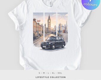 Camiseta unisex con estampado del Big Ben de Londres, diseño de monumento emblemático de la ciudad.