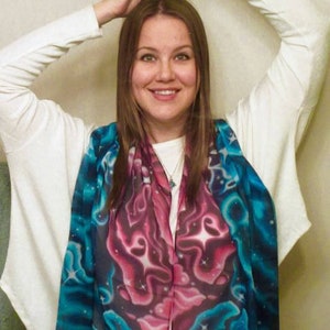 Memories of Stardust printed art fashion scarf