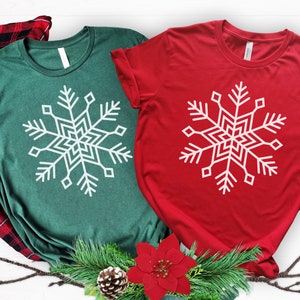 Snowflake T-shirt - Christmas Shirt - Holiday Winter Shirt - Snowflake Xmas Tee Shirt - Snowflake Tee - Christmas Tee