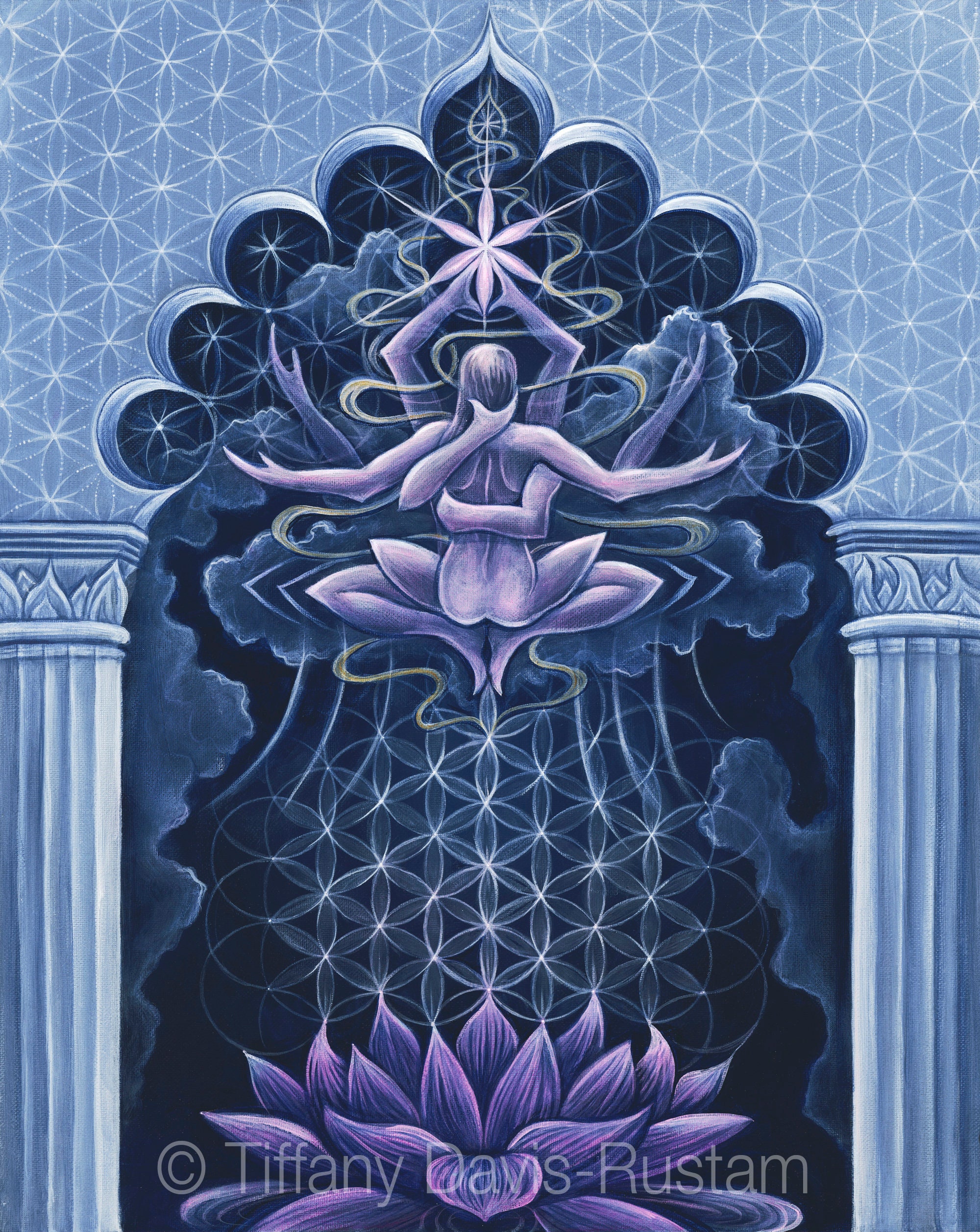 Sacred Sex Wall Art for Couples - Flying Lotus of Ecstatic Union