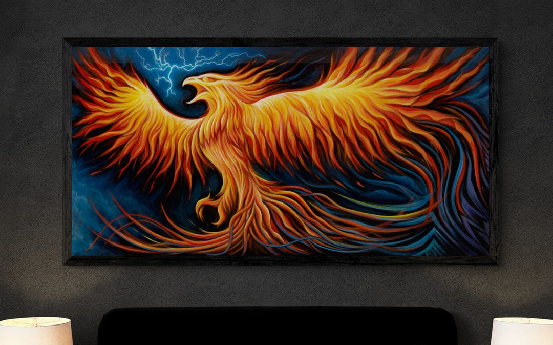 Phoenix Art Print Rebirth of the Fire Phoenix Resurrection Empowerment ...