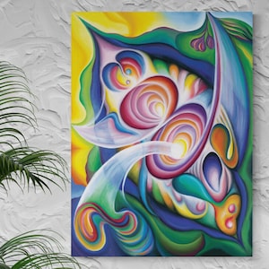Soulmate Lovers Abstract Art Print - Colorful Abstract Art  - Inside the Revelry Divine