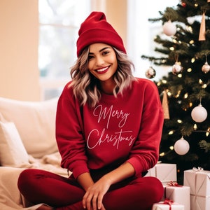 Vrolijk kerstsweater - Kersttrui - Kerstsweater Vrouw of man - Eenvoudig kerstsweater - Familie kerstsweatshirt