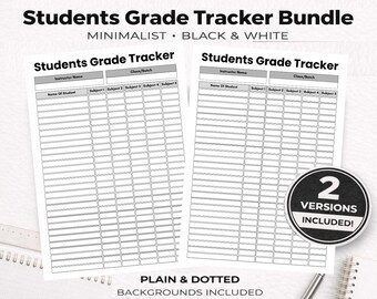 Canva Editable Student Results Tracker | Class Record & Assignment Planner Template | Academic Grade PDF | Printable Instant Download