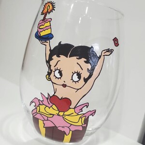 Black Betty Boop Wine Glass - Etsy