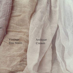 5 YARDS rough edge beach style scarf panel color choice for curtain scarf ~ throw over dyed any color Cotton Gauze Swaddle fabric 34"wide
