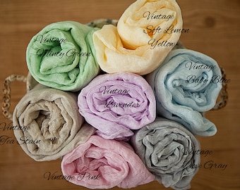 5 feet long 100% cotton 30 colors 34"  Wide All Cotton Gauze Swaddle Wrap Prop Newborn Baby Photo Prop Cheesecloth Wraps/ Photo Prop