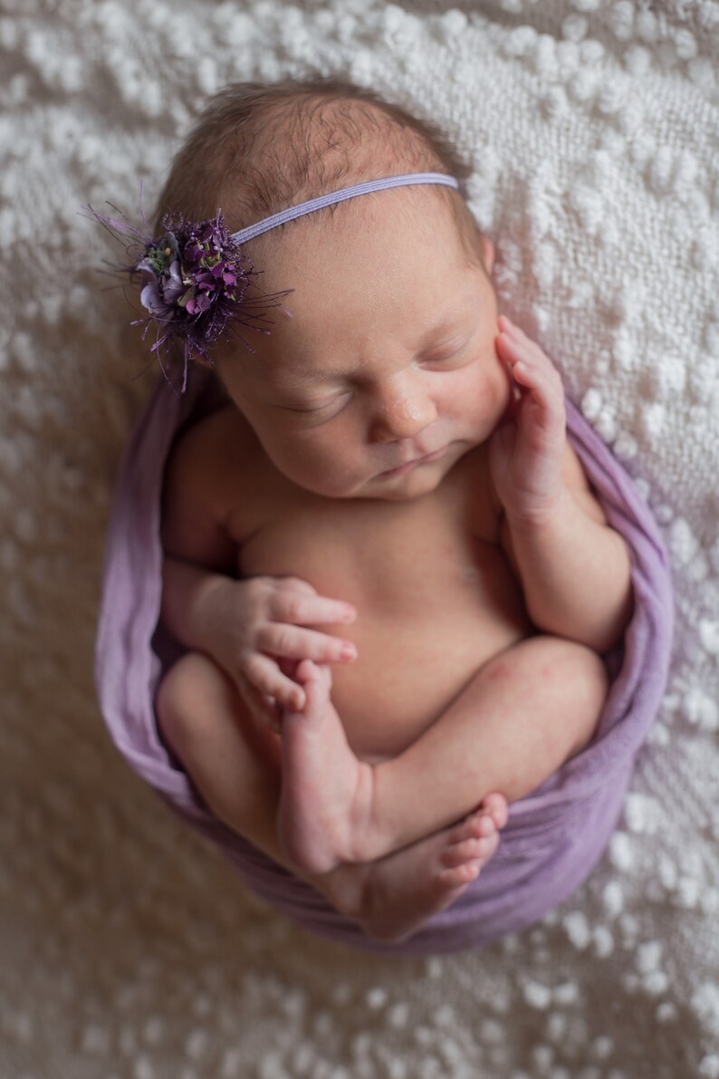 Newborn swaddle set girl Lavender 2 items Floral Etsy