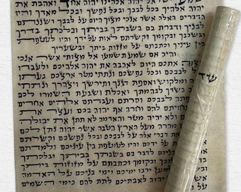 Kosher Mezuzah Scroll (Klaf) 10 cm (4") Written by a Certified Sofer in Israel