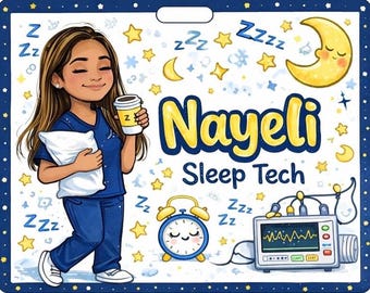 Custom Storybook Badge Buddy Insert for Nurses | Cute Personalized Medical Name ID Tag | Hospital Gift