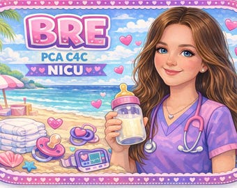 Fully Animated Nurse Badge Buddy Insert | Custom Healthcare Name Tag with Character + Full Scene | Personalized RN Gift