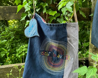 Upcycled denim tote bags
