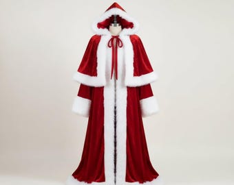 Velvet St Nicholas/father Christmas/victorian/santa/xmas Robe/pullover/ -  Etsy