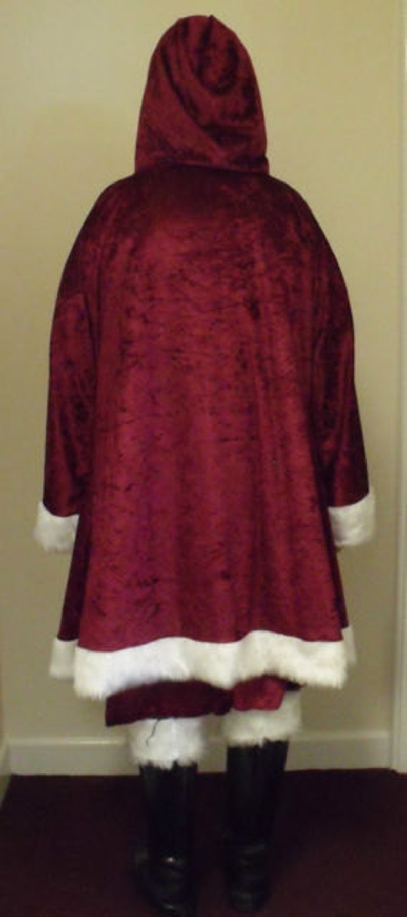 Crushed Velvet Adult Mrs Christmas/Victorian/Santa/Xmas Robe image 4