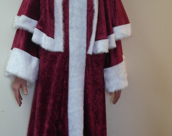 Velvet St Nicholas/father Christmas/victorian/santa/xmas Robe/pullover/ -  Etsy