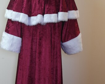 Velvet St Nicholas/father Christmas/victorian/santa/xmas Robe/pullover/ -  Etsy