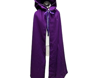 Woll-Kostümumhang: Unisex Lila Kapuzen-larp Cape