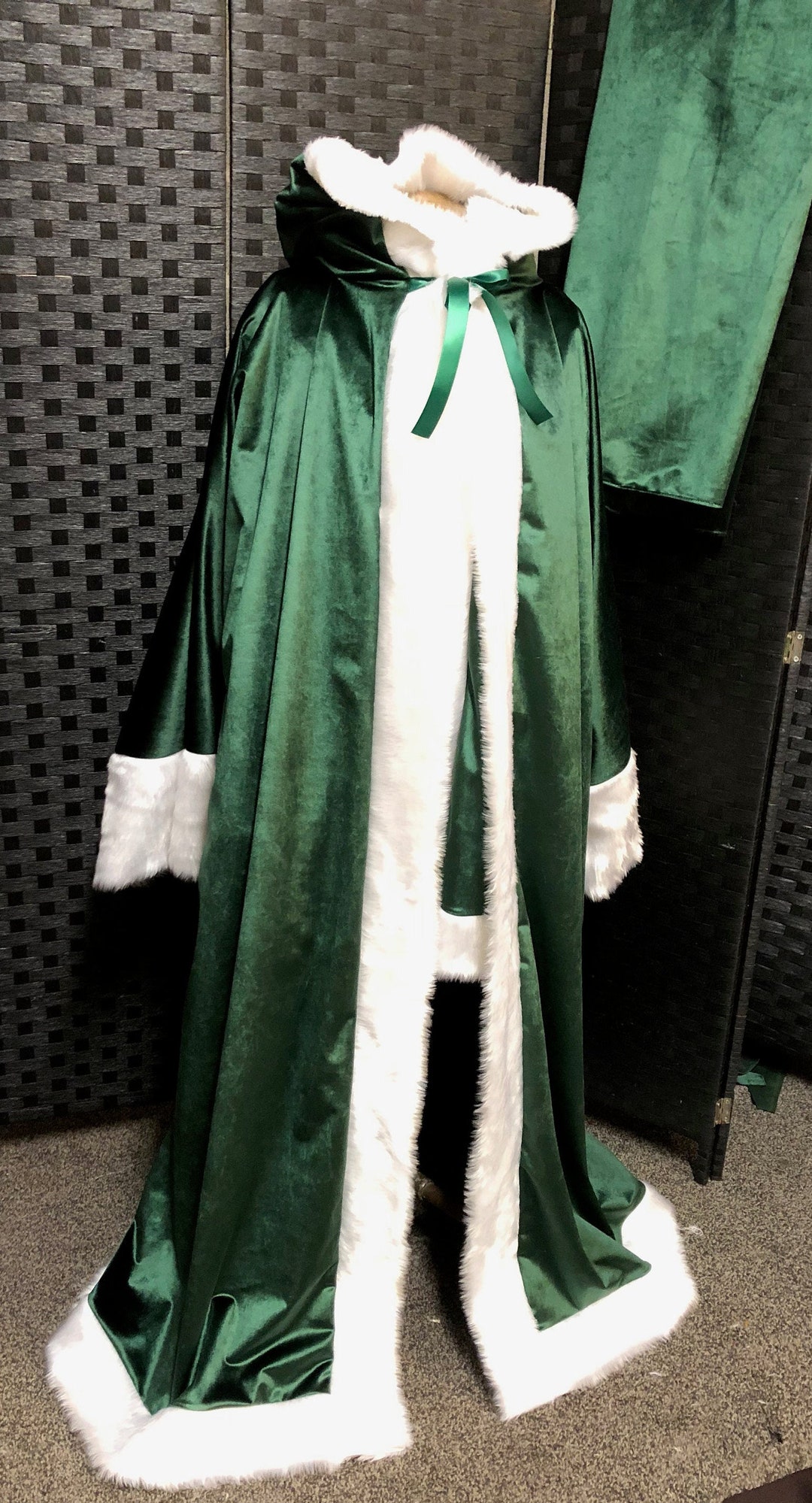 Plush Velvet Santa Robe: Victorian Father Christmas Costume With Fur ...