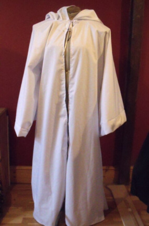 Jedi Robe in White Cotton Drill/larp/pagan/fantasy Etsy