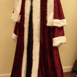 Crushed velvet St Nicholas/Father Christmas/Victorian/Santa/Xmas Robe with jacket and trousers included