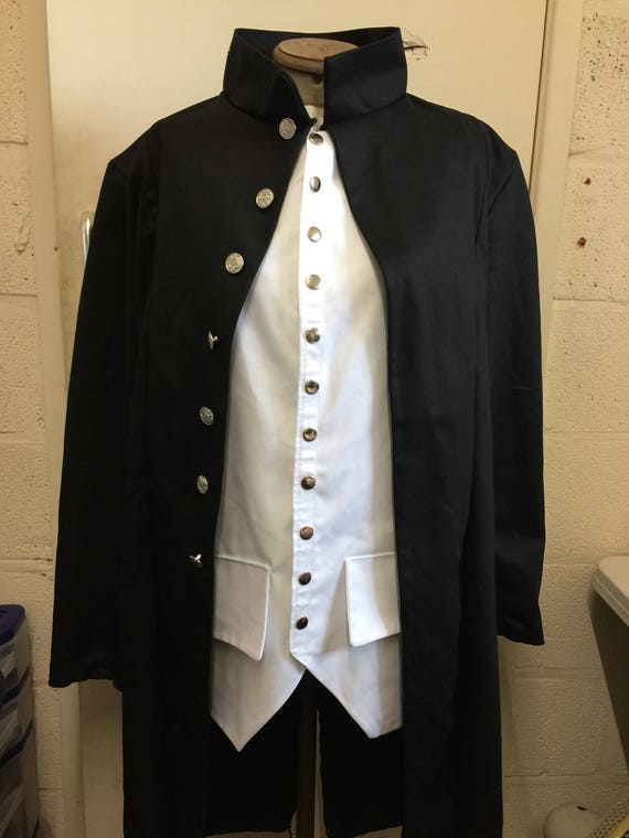 Papa Inspired Black Coat With White Waistcoat - Etsy