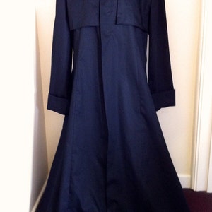 NEW Black Cotton Drill Duster Coat Matrix/Neo/Morpheus Style Costume/Overcoat