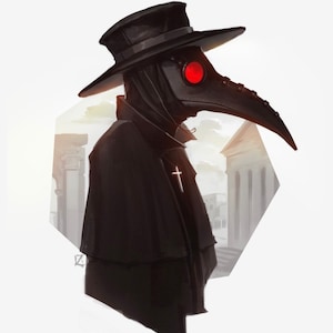 Plague doctor robe and faux leather cape