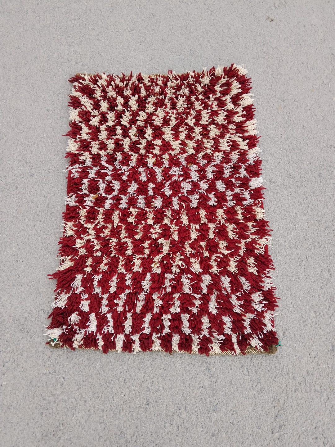 Red Cream Shaggy Rug 2x3 Ft, Plush Boho Accent Rug, Cozy Home Decor - Etsy