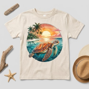 Watercolor Sea Turtle Youth Shirt, Cute Ocean Animal Graphic Tee, Kids Marine Life Top, Toddler Summer Apparel, Unique Sea Creature Gift