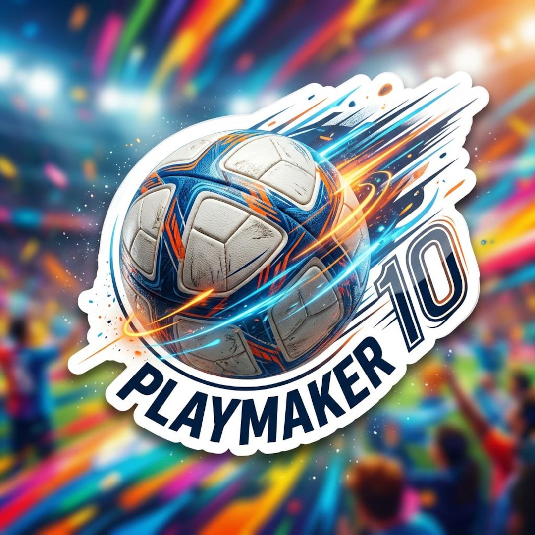 Custom Soccer Sticker, Playmaker Football Decal, Personalized Sports ...