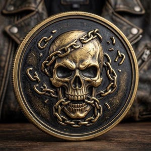 Demon King Throne Metal Coin, 3D Pentagram Devil Token, Dark Fantasy Souvenir, Occult Horror Gift, Commemorative Hell Challenge Coin