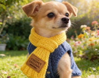 Dog Knit Scarf, Winter Neck Warmer for Small to Medium Dogs, Cozy Pet Collar